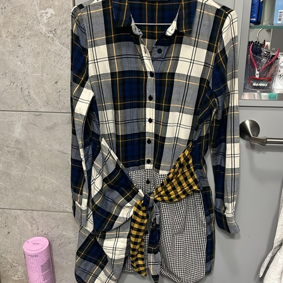 Zara Trafakuc Collection Plaid Dress shirt size Small - Picture 6 of 7